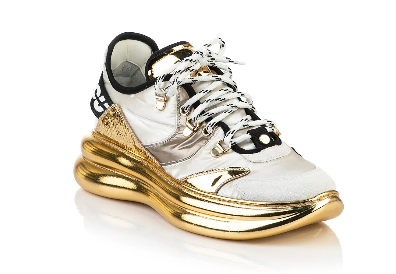 7520 Loriblu Sneakers / White - Gold