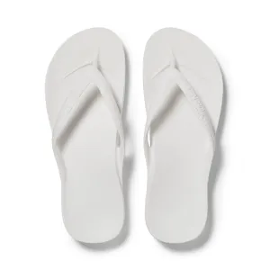 Archies Arch Support Flip Flops - White