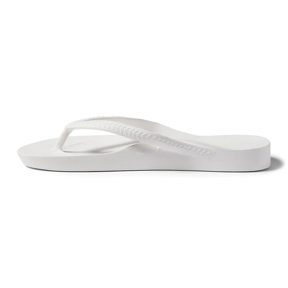 Archies Arch Support Flip Flops - White