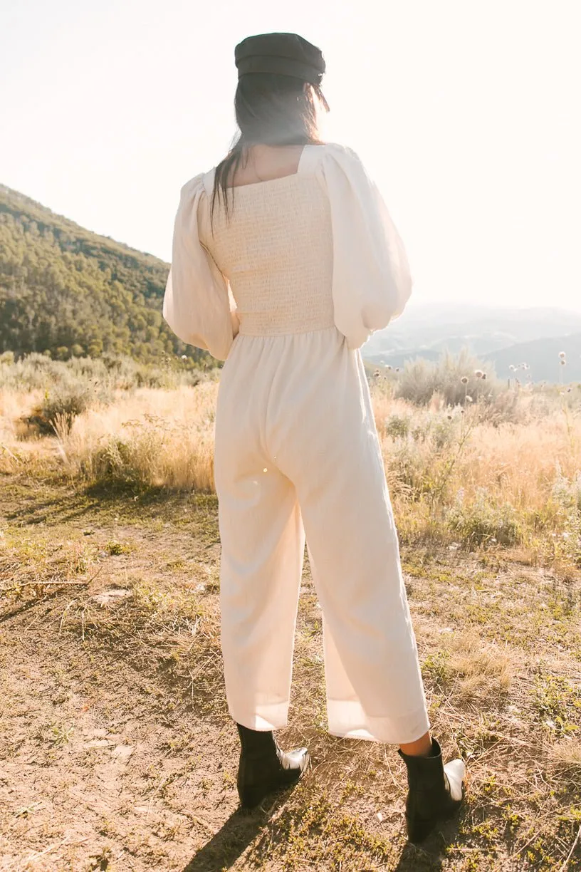 Arianna Jumpsuit in Cream - FINAL SALE