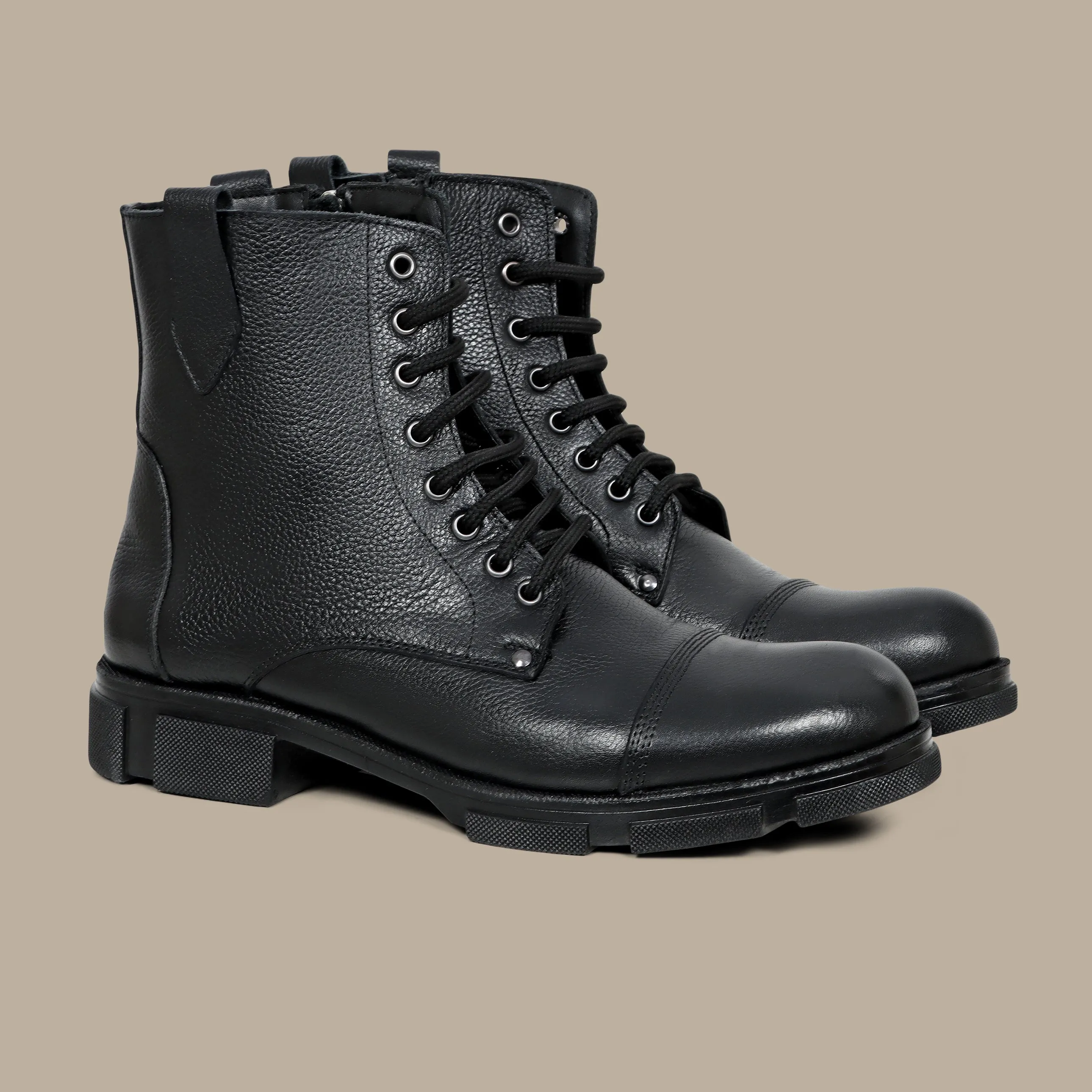 Basic Black Lace-Up Boot