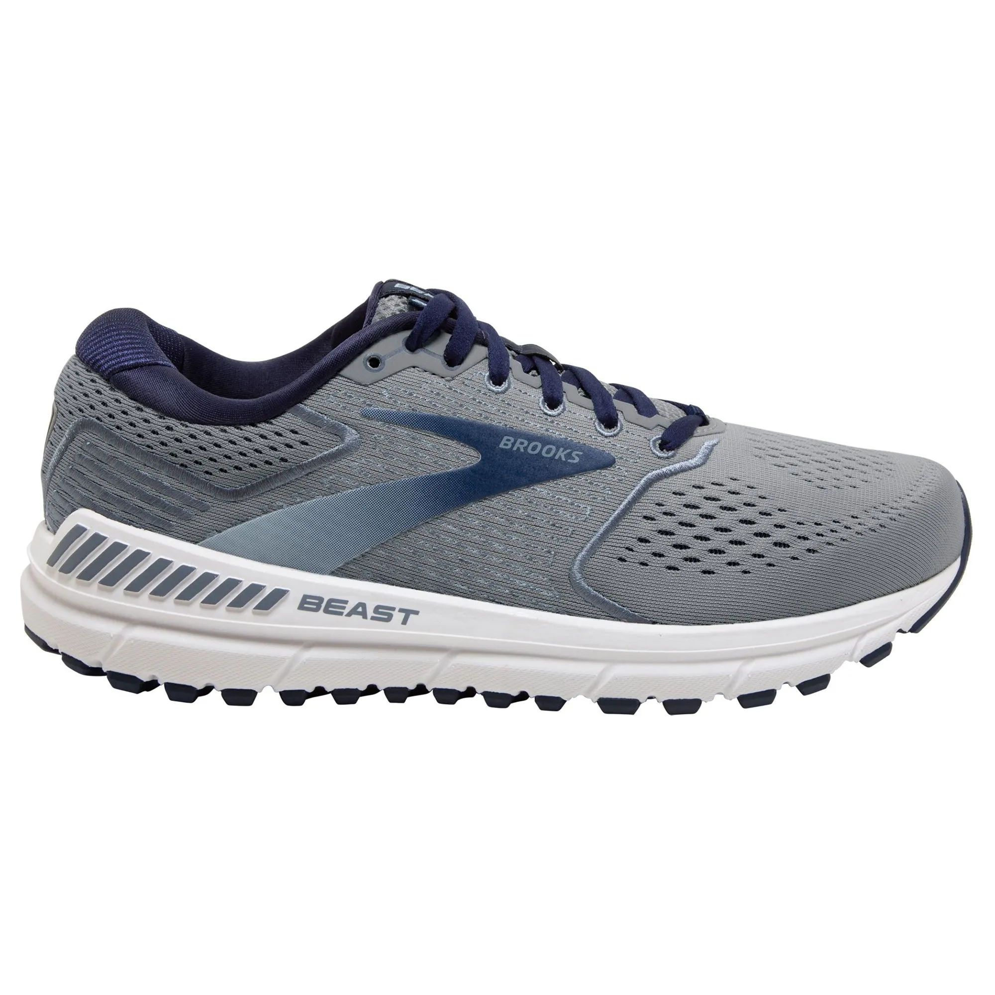 Brooks Beast 20 Grey Blue Mens Running Shoes