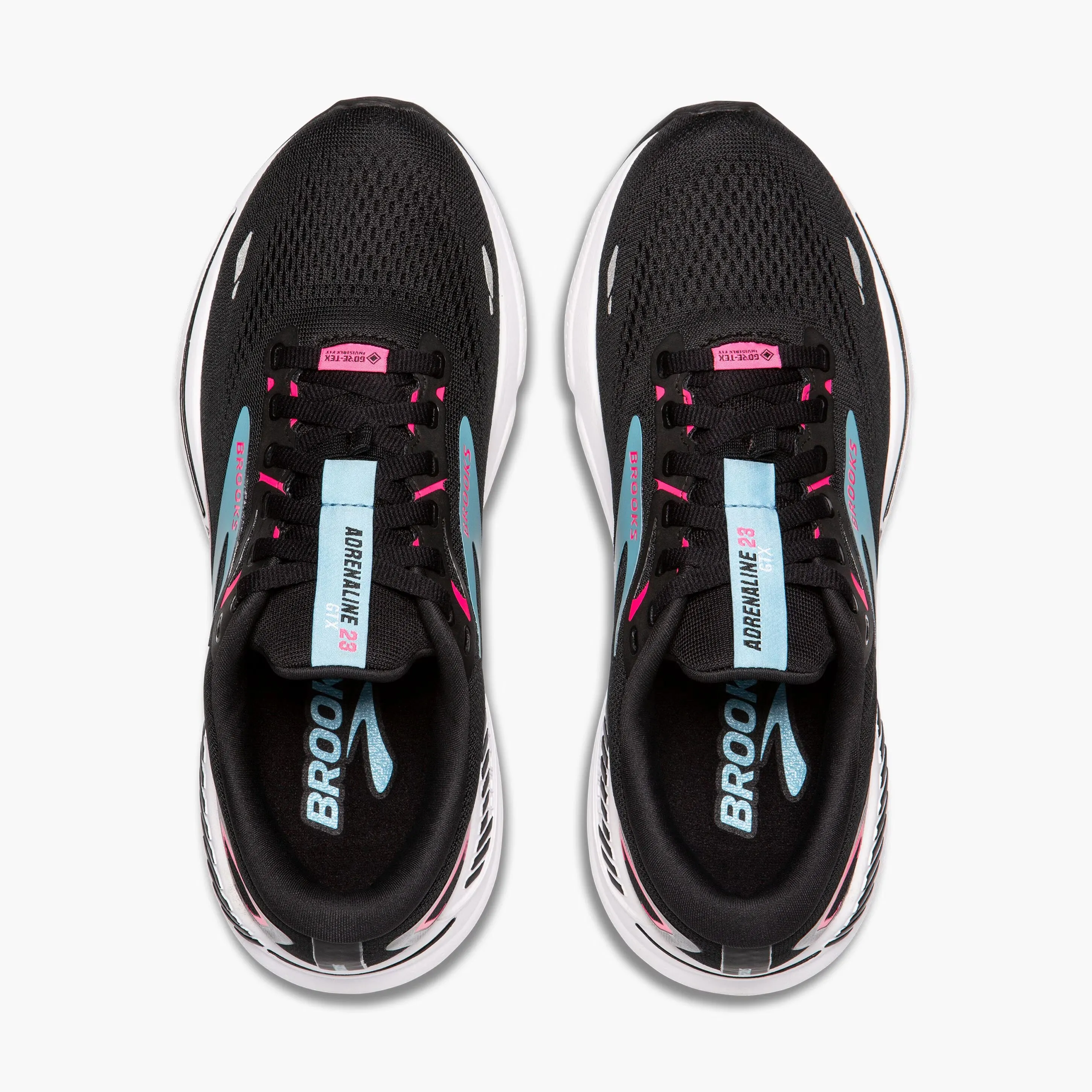 Brooks Women's Adrenaline GTS 23 GORE-TEX Running Shoes Black / Knockout Pink / Aqua