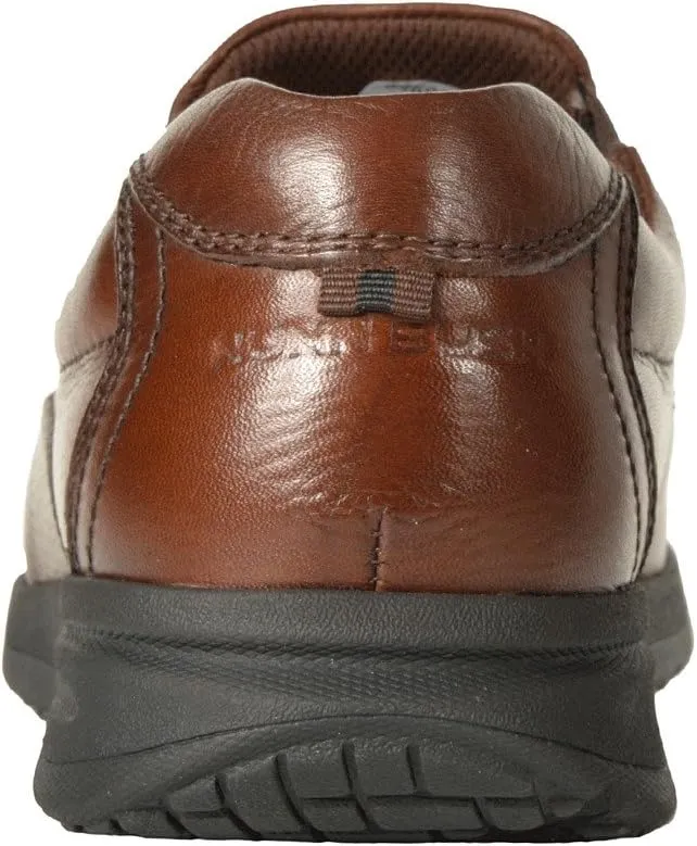 Cam Moc Toe Slip-On Nunn Bush Loafers in Cognac Tumbled Leather