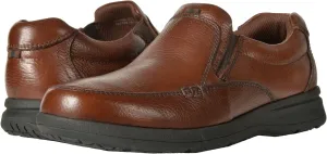 Cam Moc Toe Slip-On Nunn Bush Loafers in Cognac Tumbled Leather