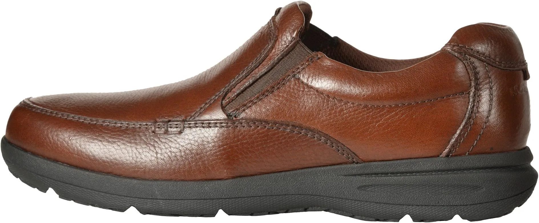 Cam Moc Toe Slip-On Nunn Bush Loafers in Cognac Tumbled Leather