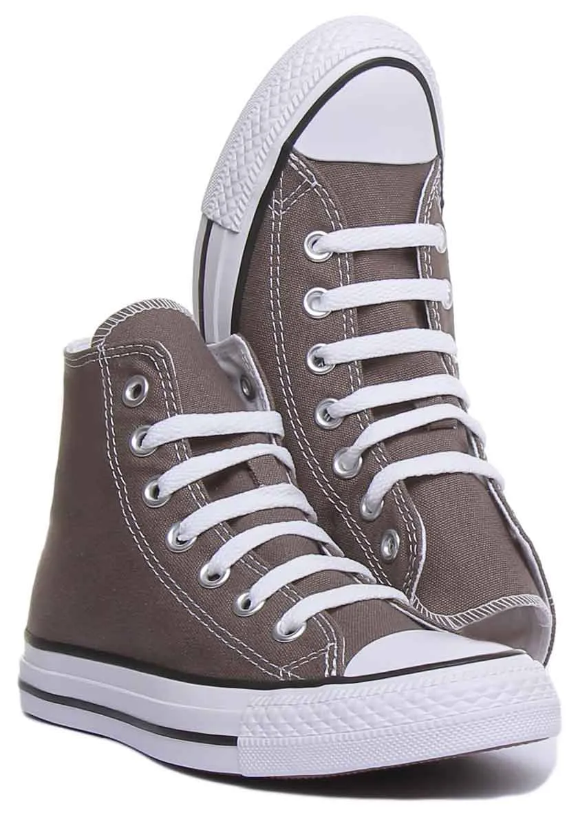 Converse All Star Hi Core Canvas Trainer In Charcoal For Women