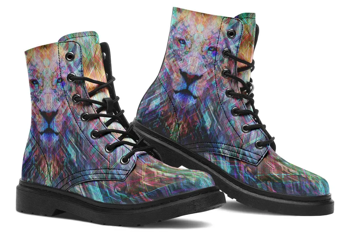 Crystal Lion Combat Boots