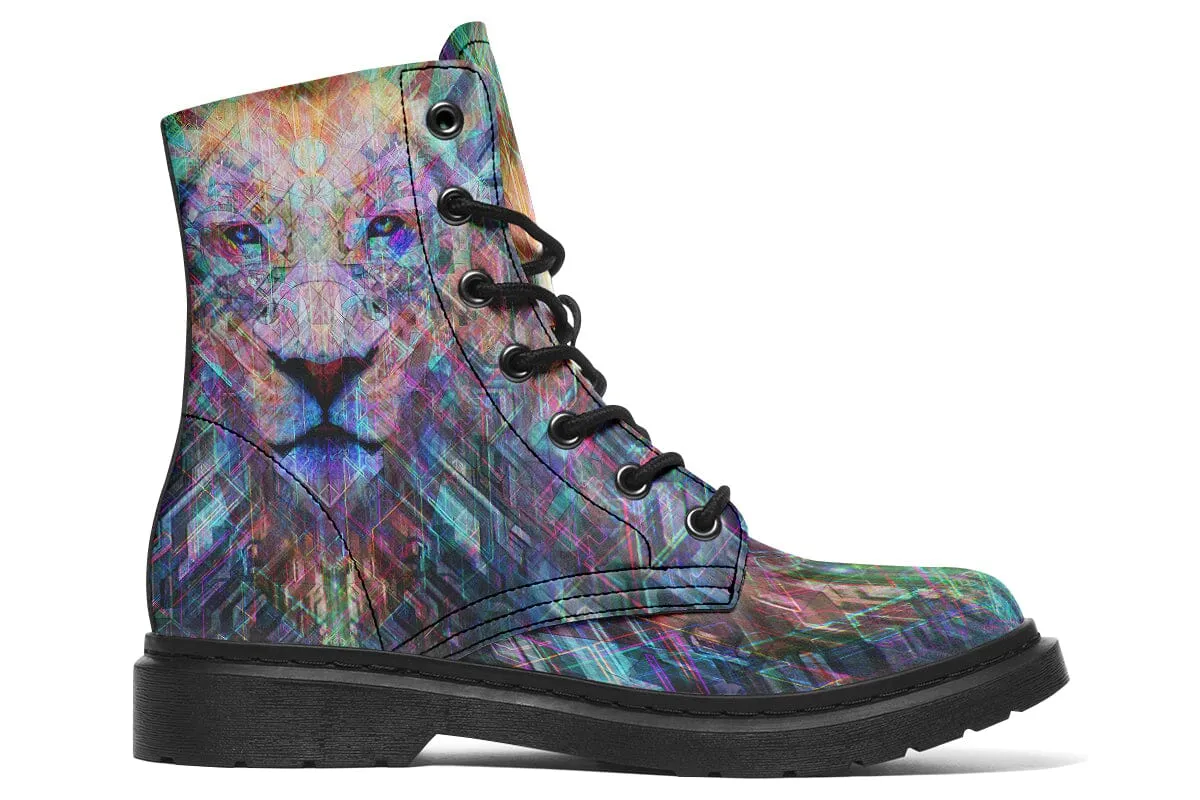 Crystal Lion Combat Boots