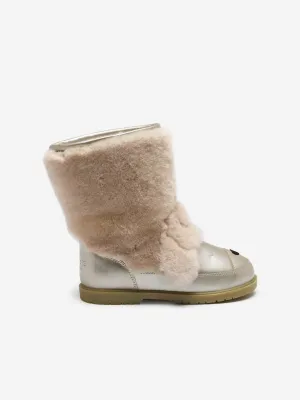 Donsje Girls Wadudu Exclusive Poodle Boots in Beige