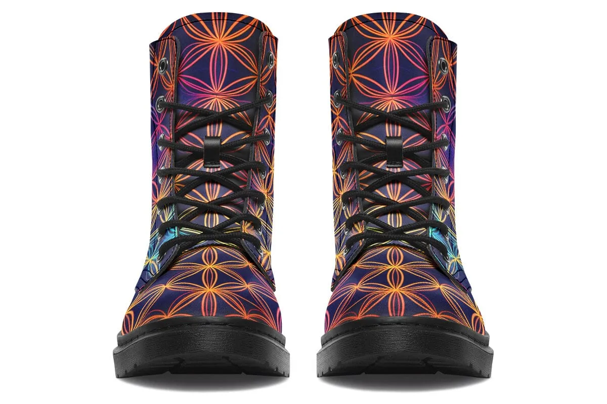 Flower Of Life Combat Boots