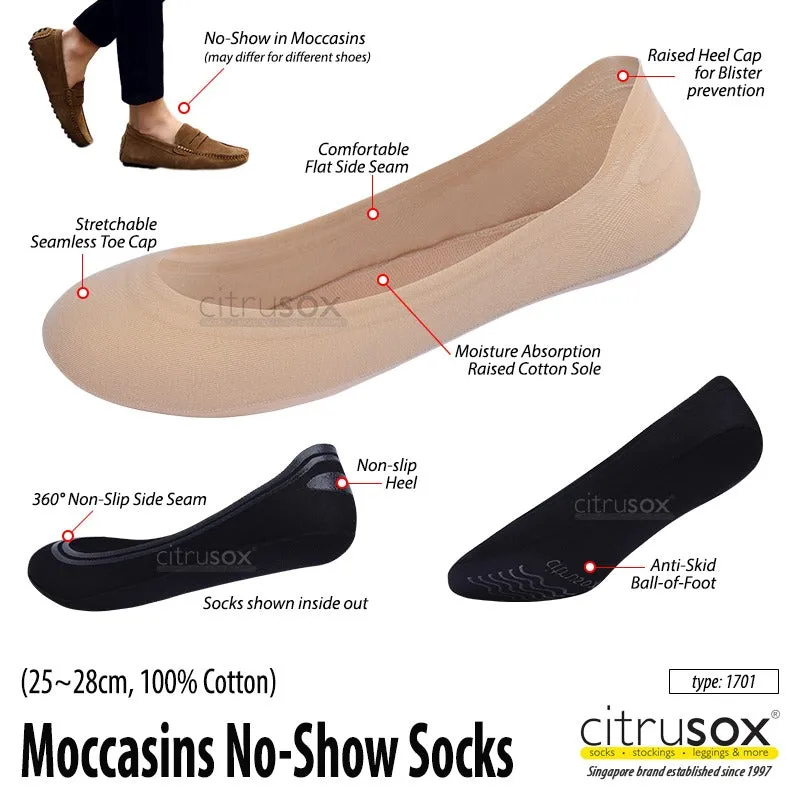 Full Non-slip No-Show Moccasins Socks