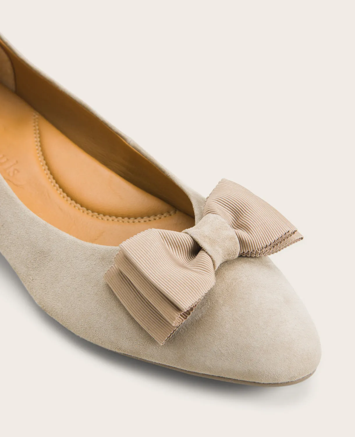 GENTLE SOULS - Atlas Suede Bow Flat