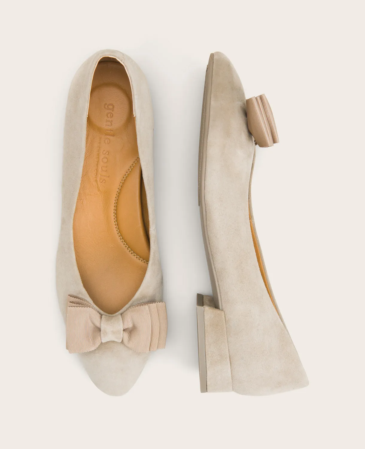 GENTLE SOULS - Atlas Suede Bow Flat