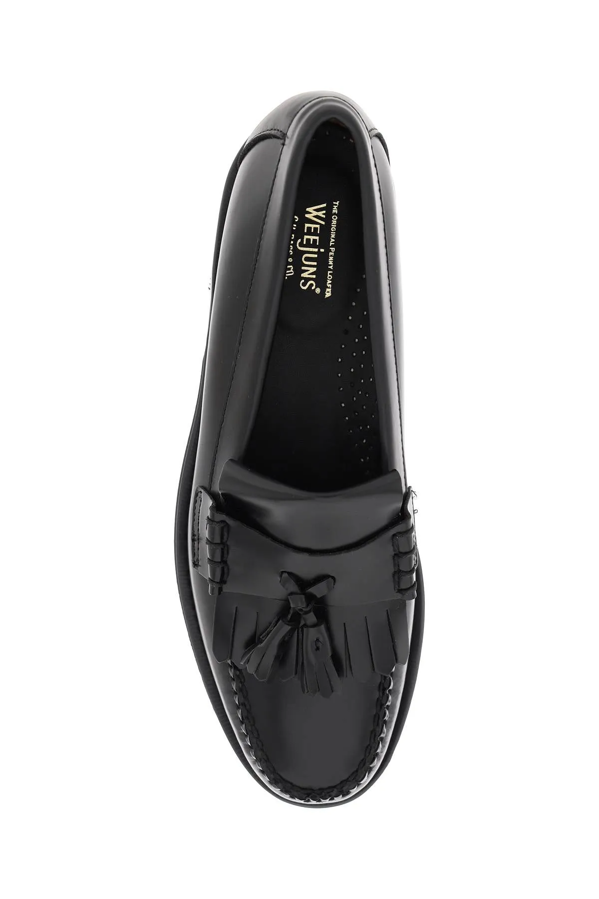 G.h. bass esther kiltie weejuns loafers in brushed leather