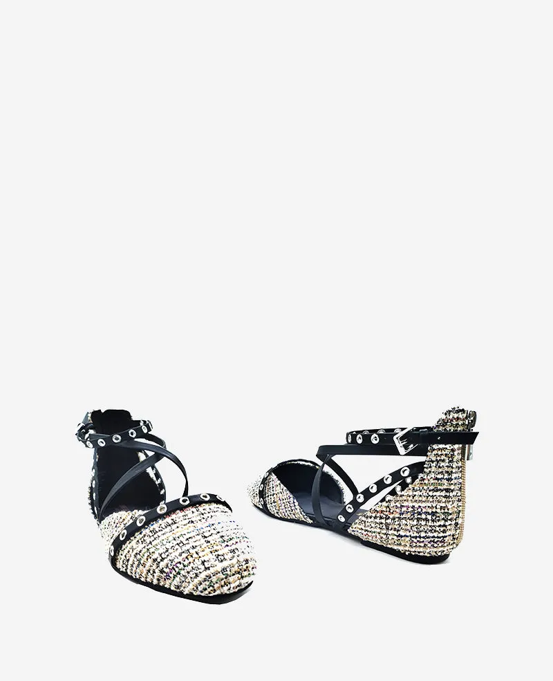 Mason Strappy Stud Flat