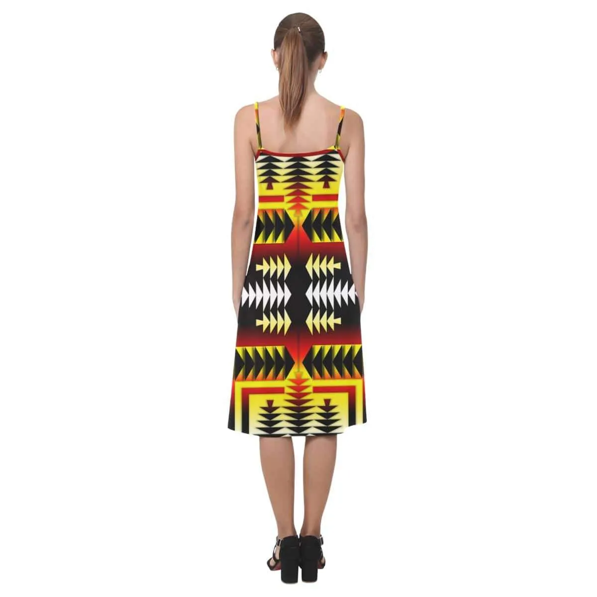 Medicine Wheel Strips Basketball Alcestis Slip Dress