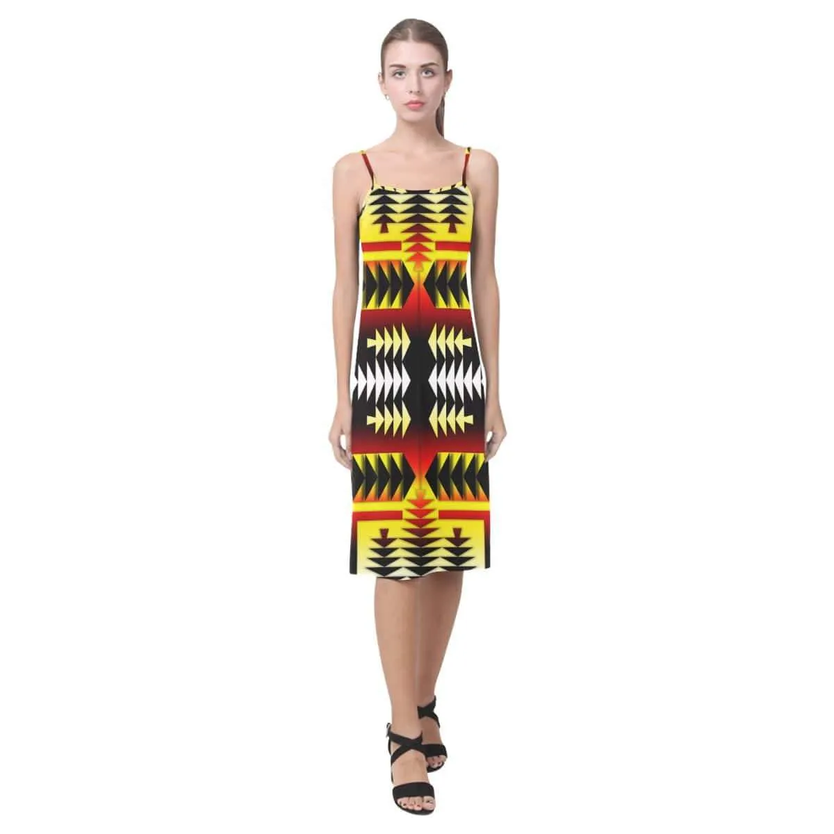 Medicine Wheel Strips Basketball Alcestis Slip Dress