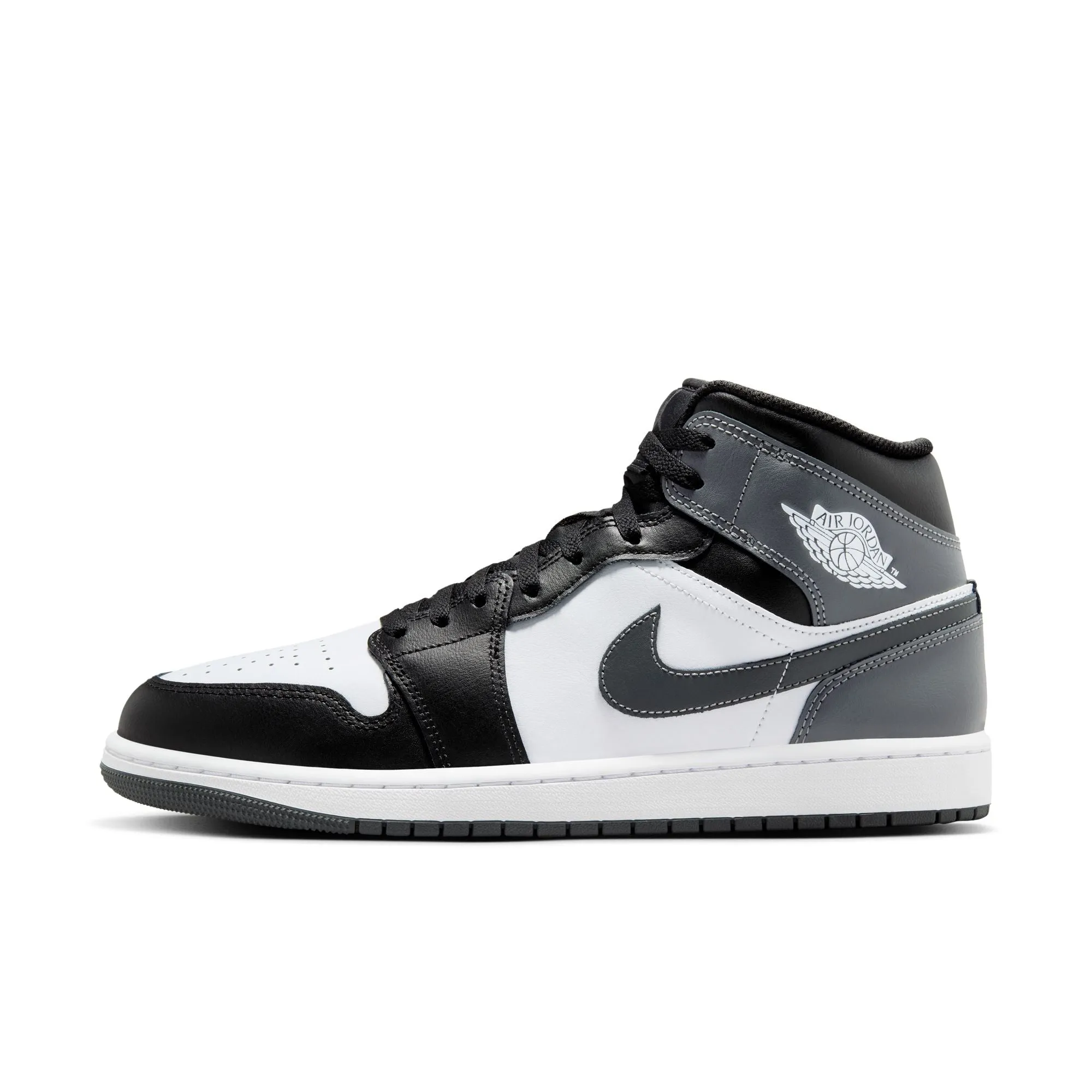 Men's Air Jordan 1 Mid - BLACK/IRON GREY-WHITE