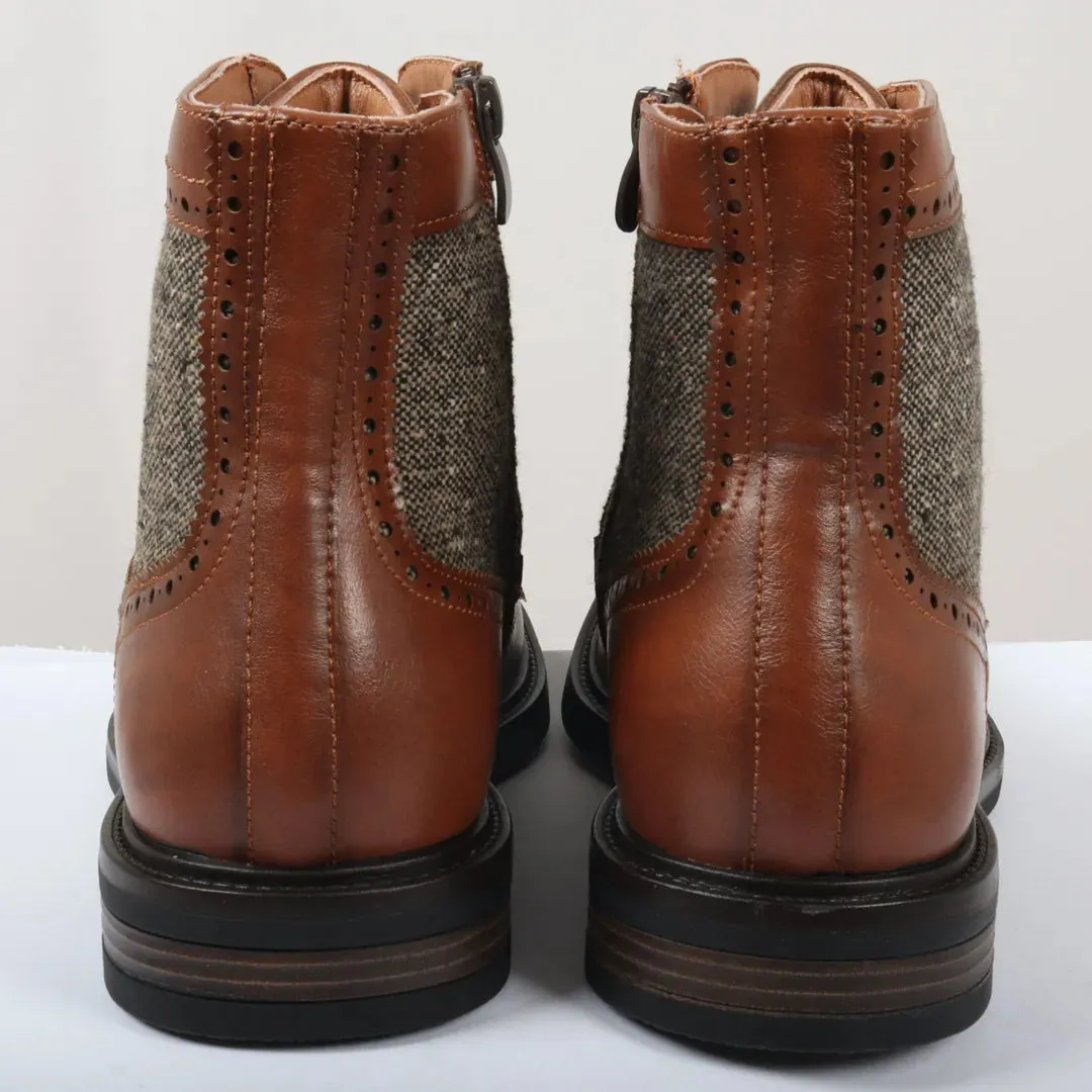 Men's Lace Up Brogue Ankle Boots