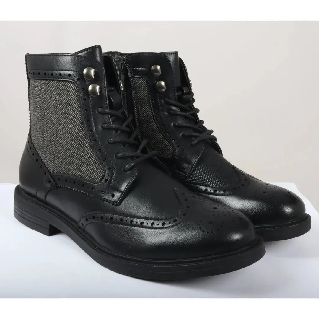 Men's Lace Up Brogue Ankle Boots