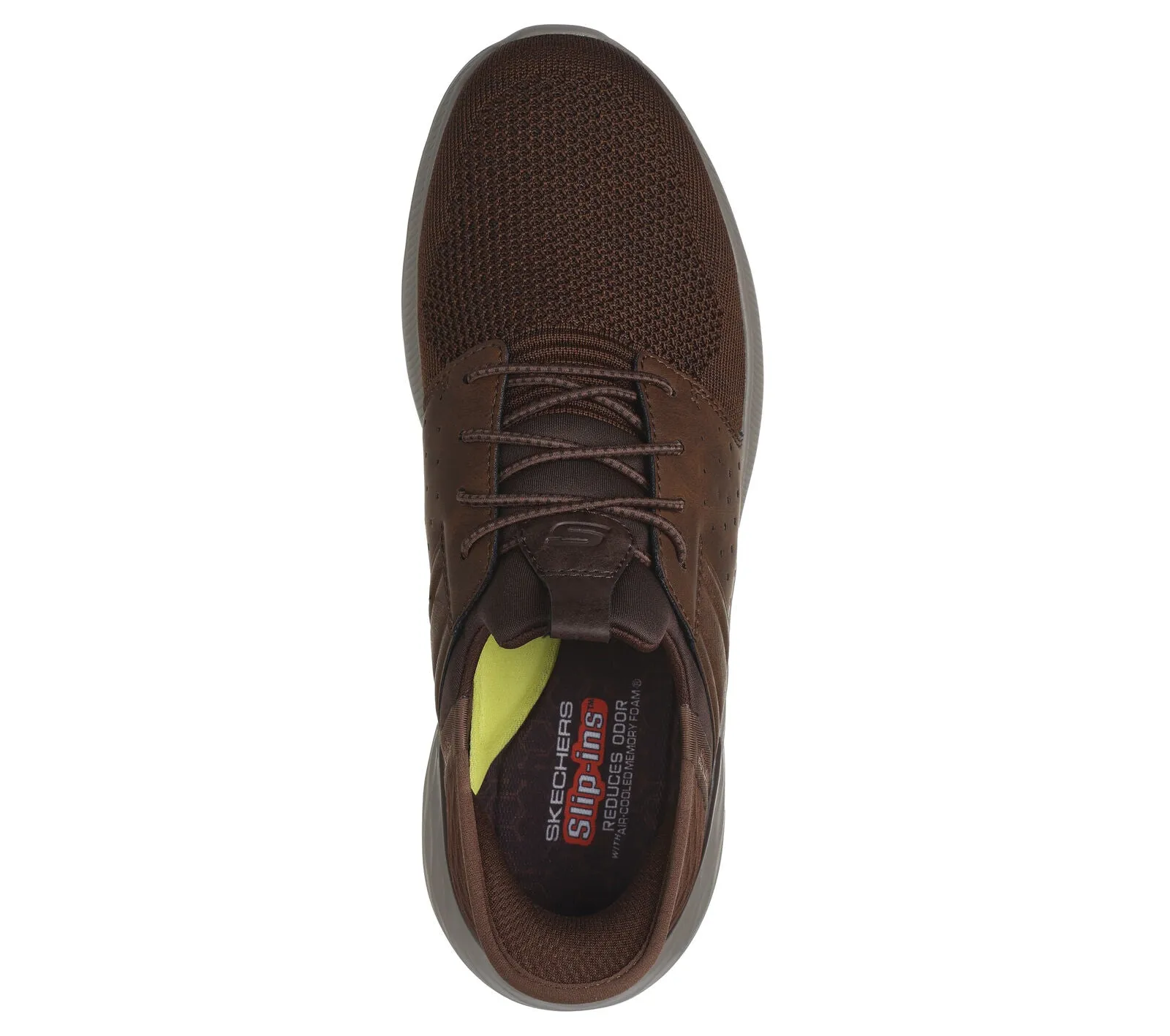 MEN'S SKECHERS SLIP-INS RELAXED GARNER-NEWICK | DARK BROWN