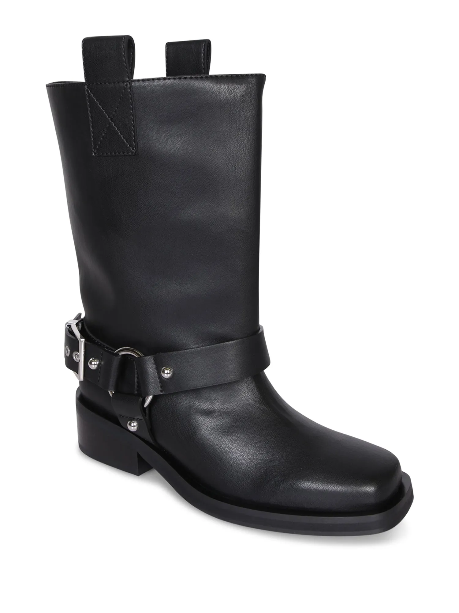 Mid Biker Boots in Black