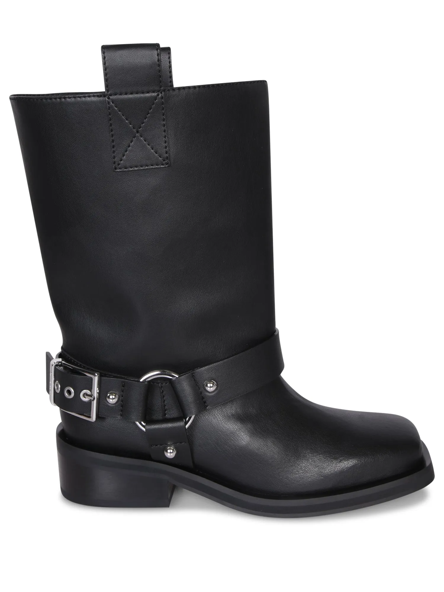 Mid Biker Boots in Black