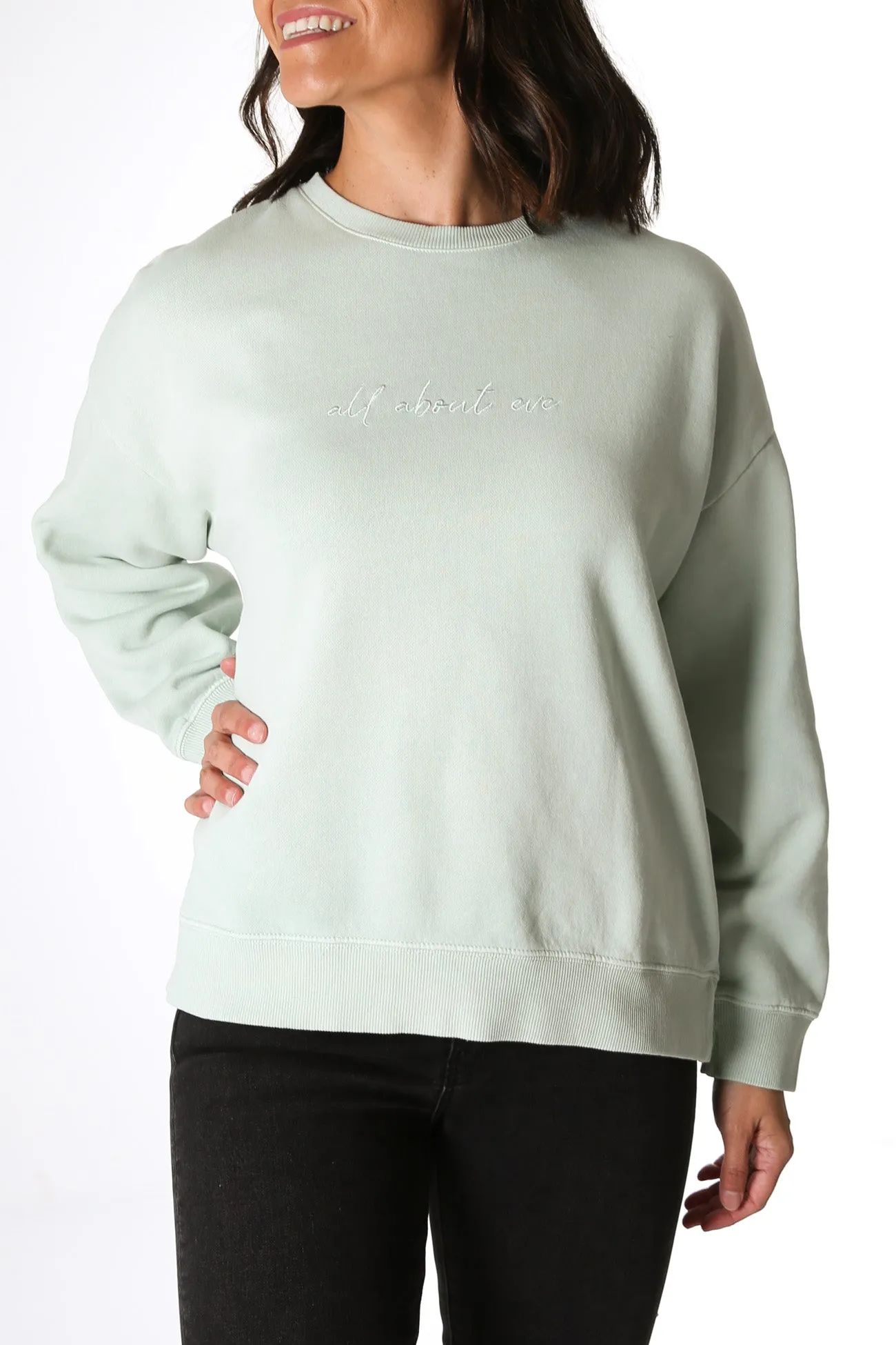 Mika Oversized Crew Light Green