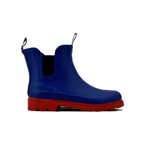 Navy Blue and Red 100% Rubber Stompers Boots