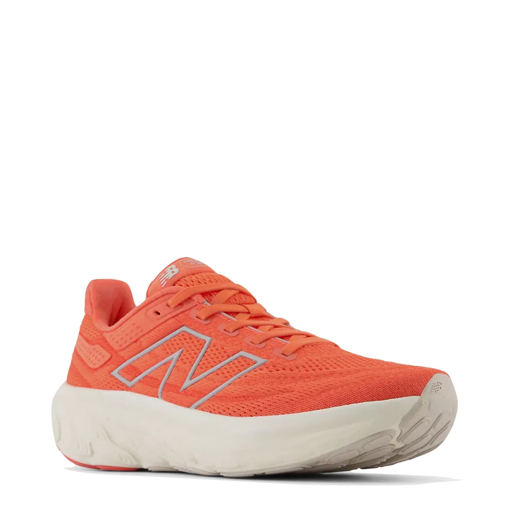 New Balance Women's Fresh Foam X 1080v13 in Gulf Red with Linen and Silver Metallic