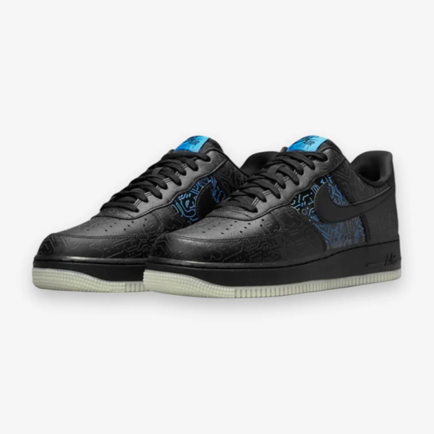 Nike Air Force 1 '07 Black Light Blue Fury 'Space Jam' DH5354-001