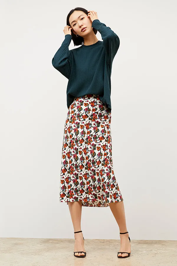 Orchard Skirt - Washable Silk :: Garden Print