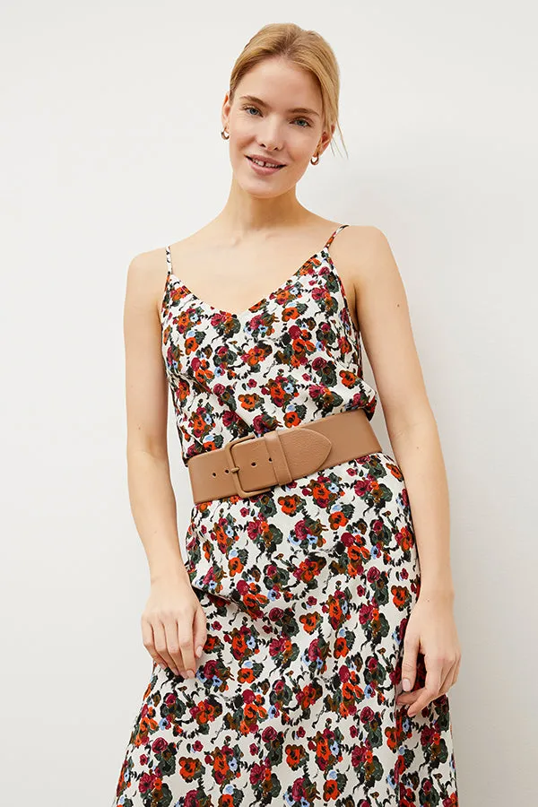 Orchard Skirt - Washable Silk :: Garden Print