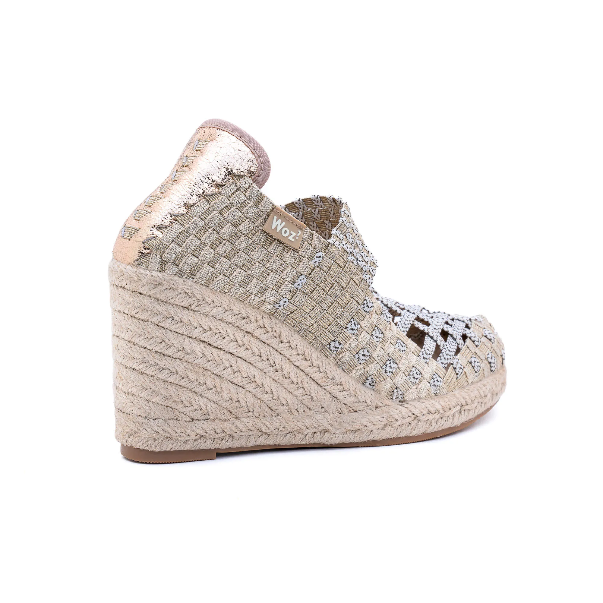 Positano Gold & White Espadrilles