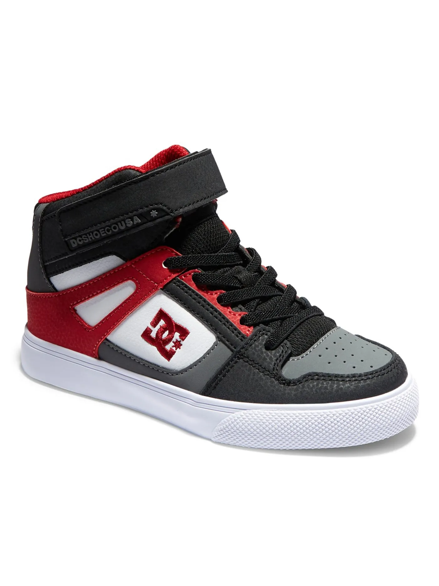 Pure High-Top EV White/Grey/Red Shoes (Kids)