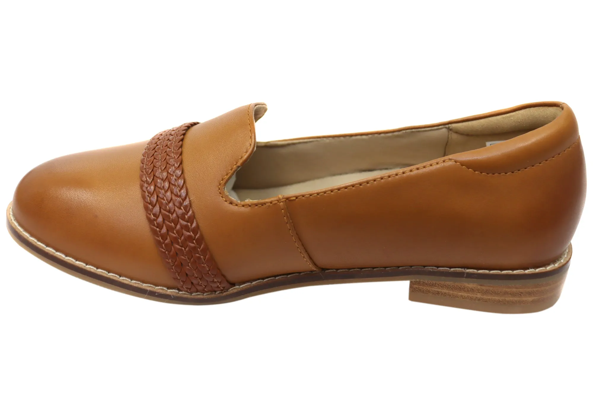 Scholl Orthaheel Tribe Loafer Womens Supportive Leather Comfort Shoes