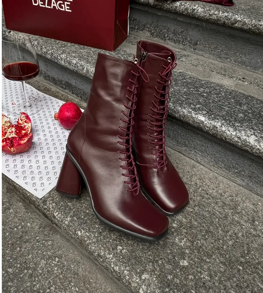 SHANTY Leather Ankle Boots