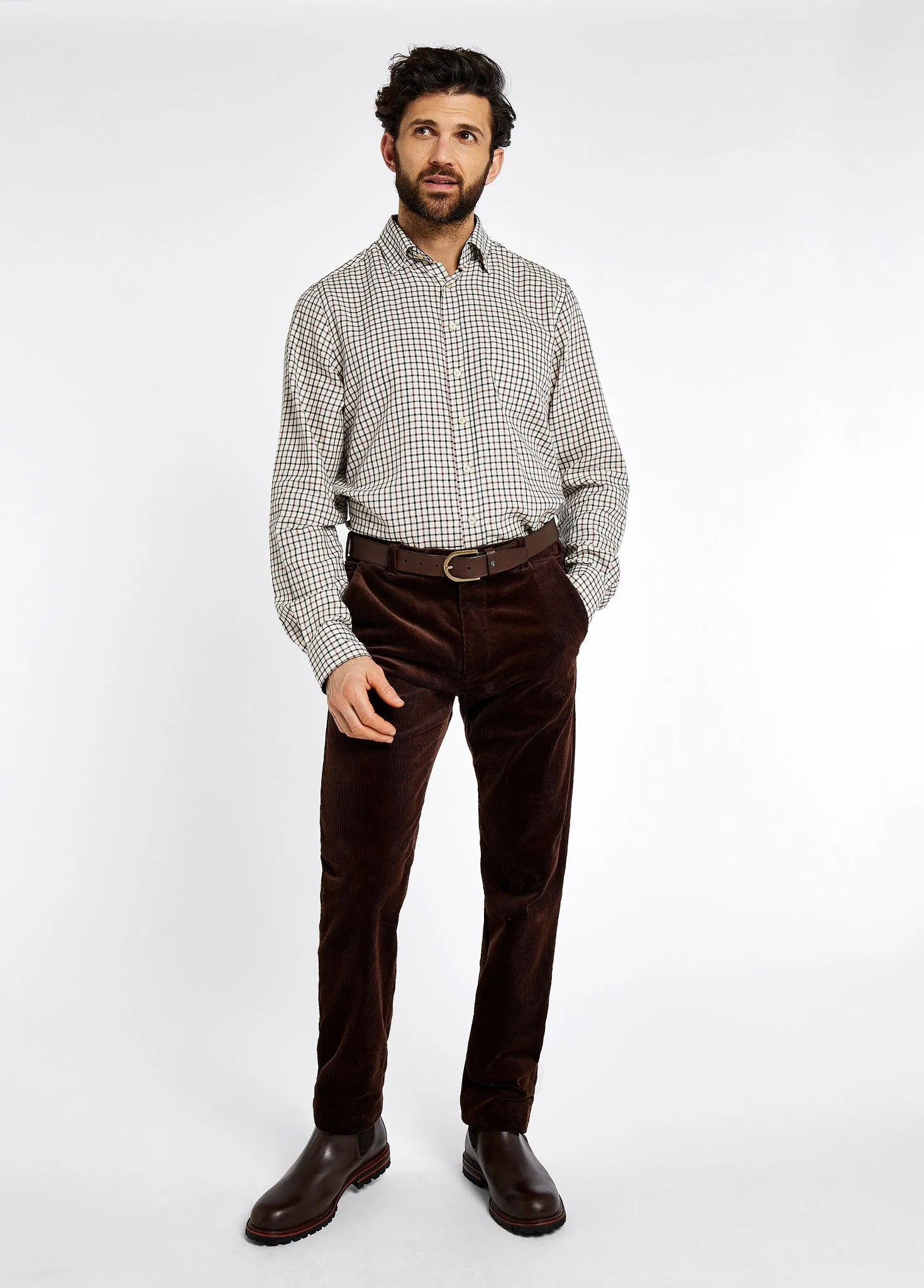 Stride Men's Corduroy Trousers 32in inseam - Brown