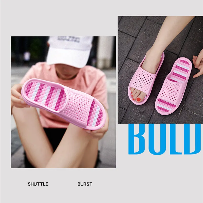 Summer Women Colorful Beach Home Hole Shoes Platform Slipper