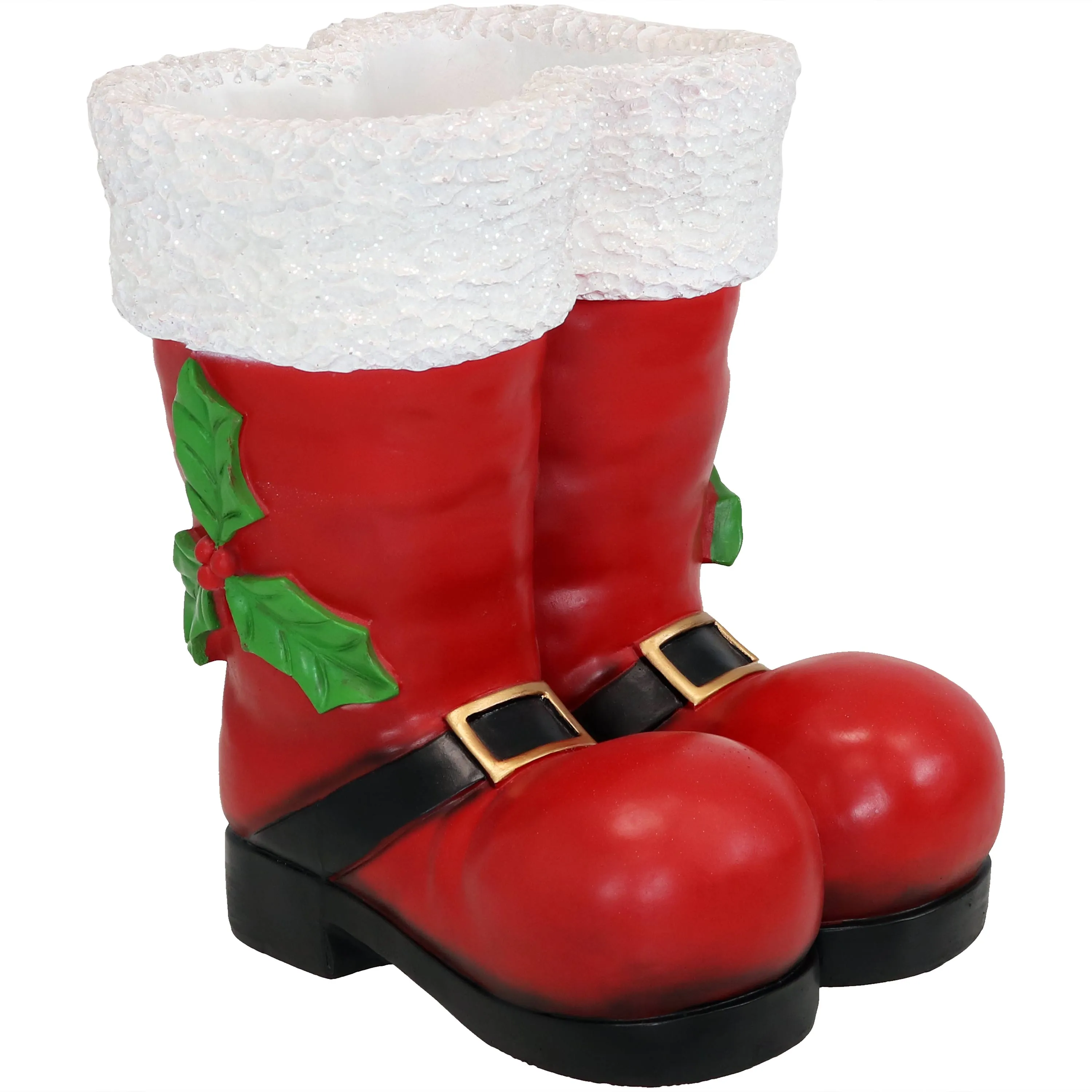 Sunnydaze Santa Boots Statue Christmas Decor - 13"