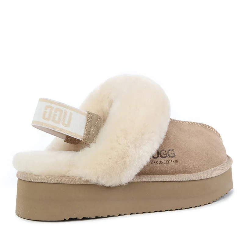 UGG Fluffy Strappy Platform Scuff