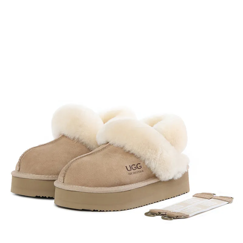 UGG Fluffy Strappy Platform Scuff