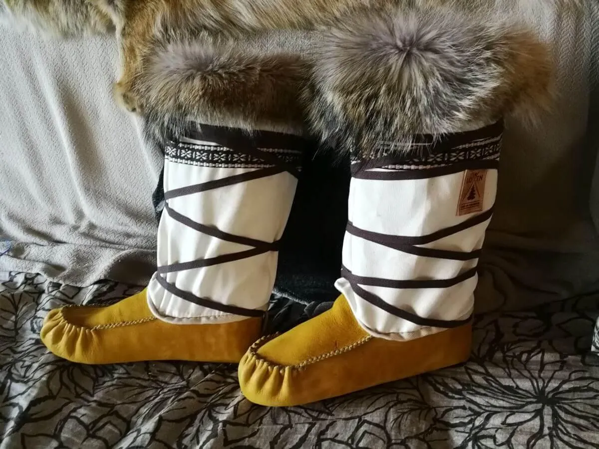 Winter Moccasins - DIY Kit          (Canvas Uppers)