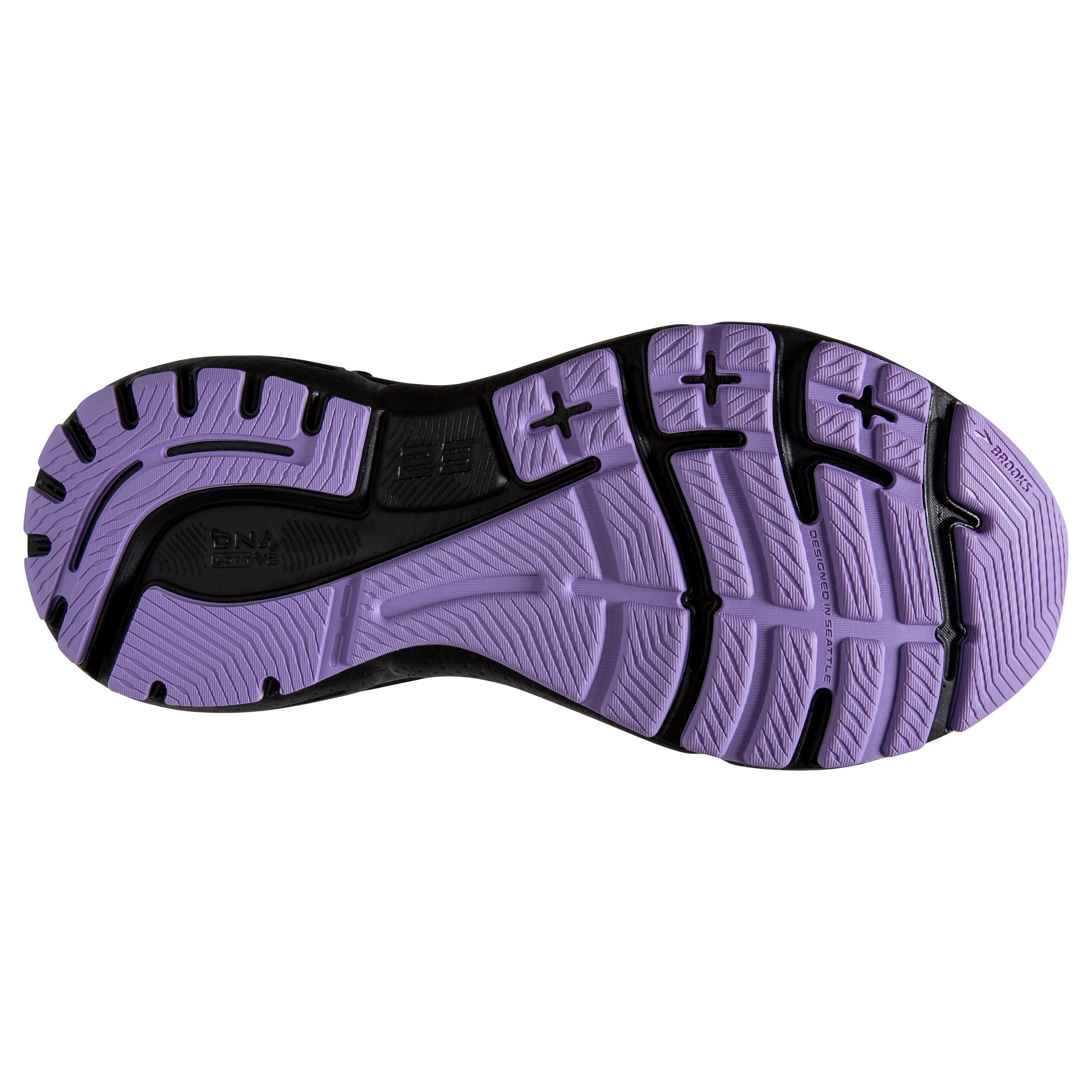 Women's Brooks Adrenaline GTS 23 Color: Grey/Black/Purple (EXTRA WIDE WIDTH)