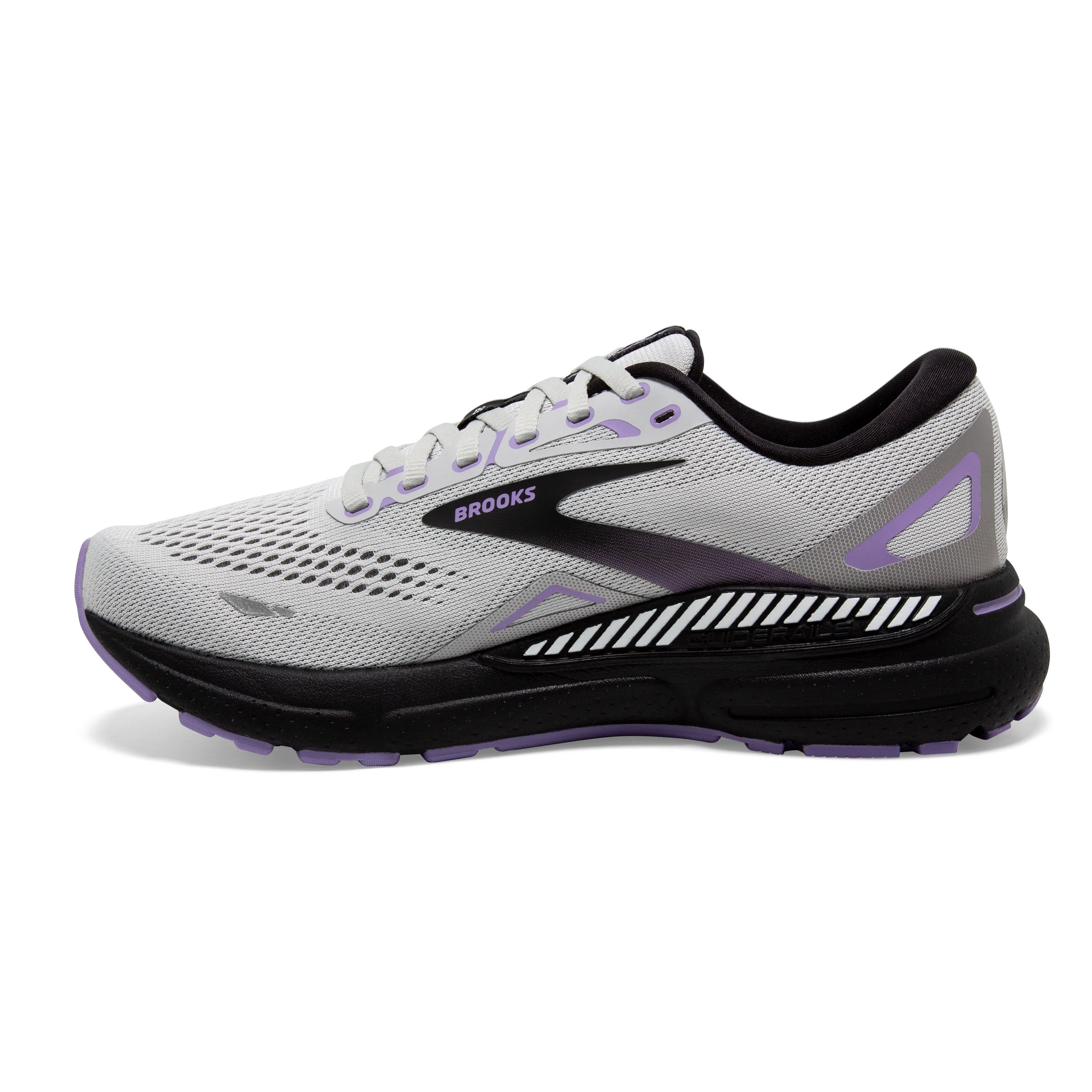 Women's Brooks Adrenaline GTS 23 Color: Grey/Black/Purple (EXTRA WIDE WIDTH)