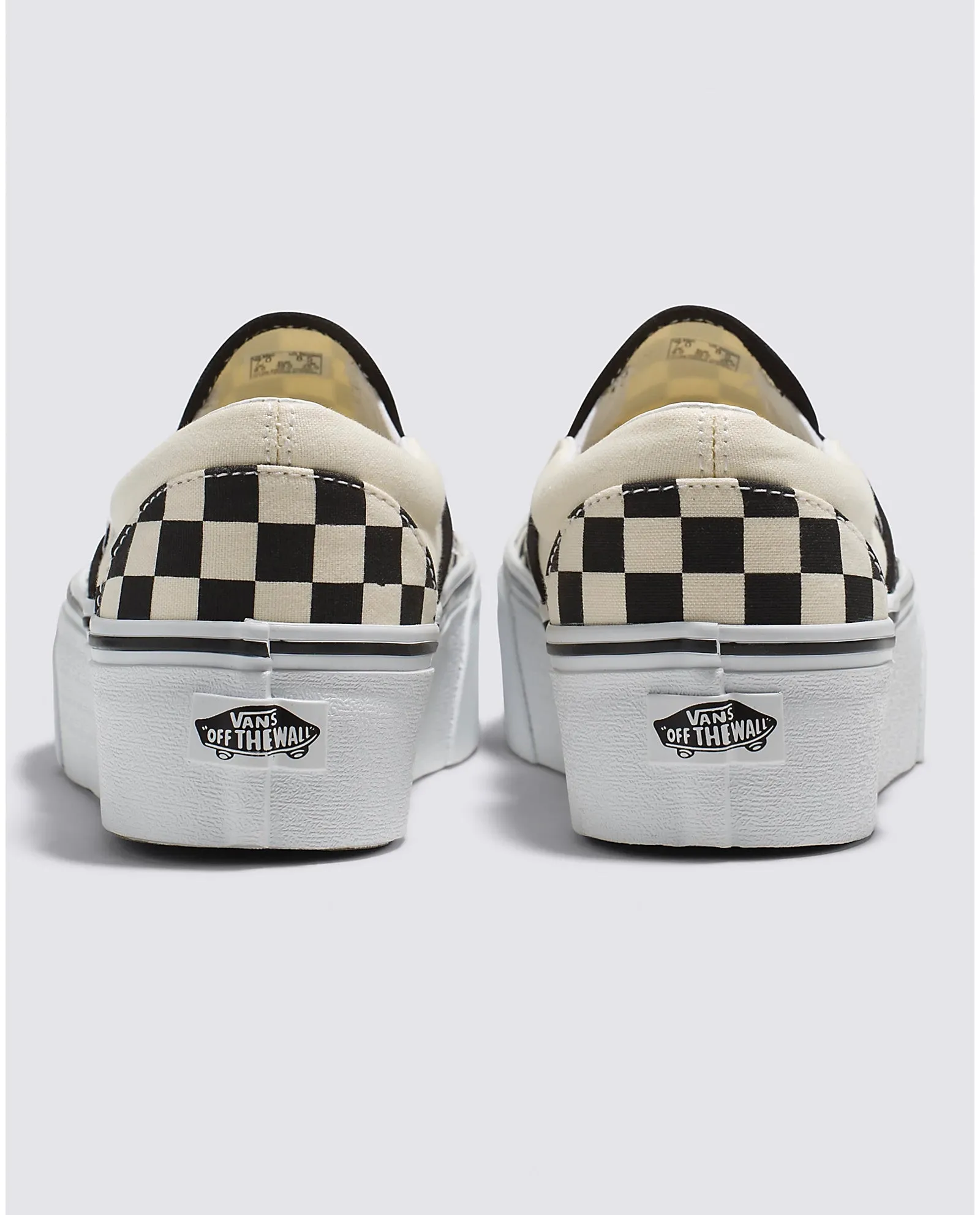 Women's Classic Slip-On Stackform Shoe - Checkerboard/White