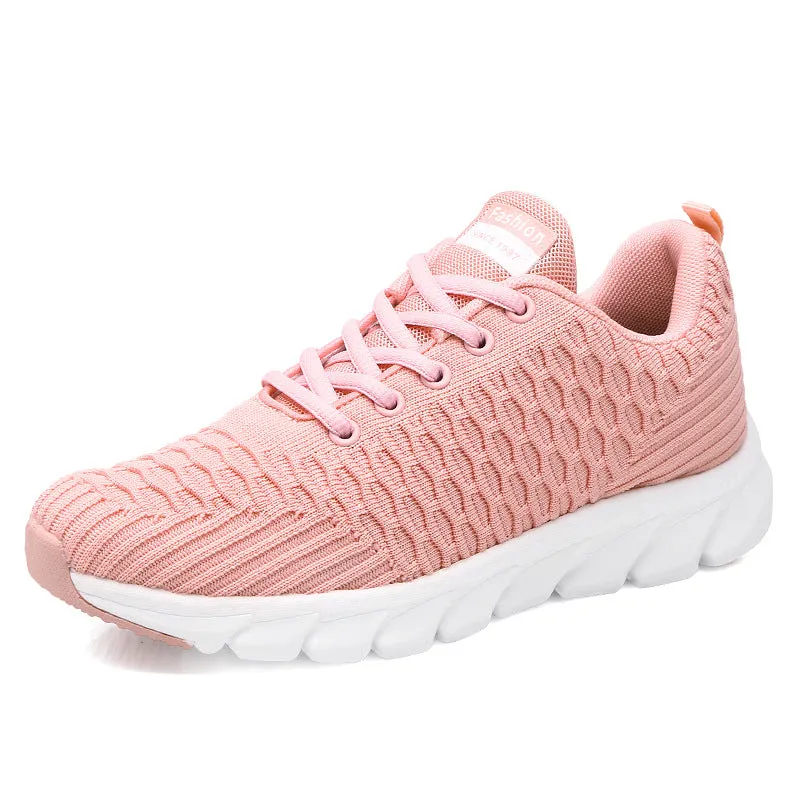 Women's Fashionable Casual Lightweight Lace-up Breathable Mesh Running Shoes